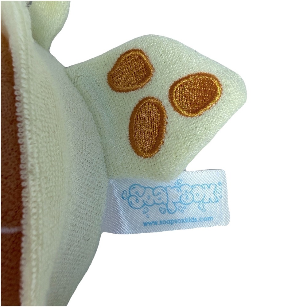 SoapSox 2020 7 Inch Yellow Taylor The Turtle Bath Scrubby Toy Soft Clean - Picture 3 of 5